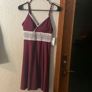 Burgundy dress